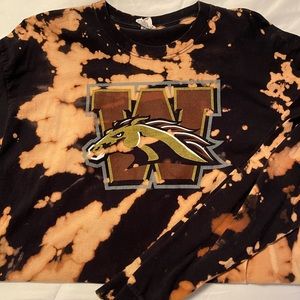 Acid wash Western Michigan University long sleeve